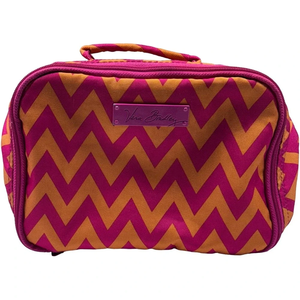 Vera Bradley Lighten Up Lunch Mate  Ziggy Zags Tote Box Orange and Purple